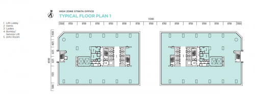 Q Sentral High Zone Strata Office Floor Plan